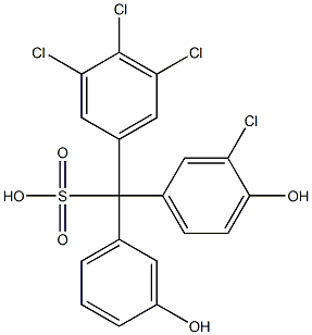 (3-Chloro-4-hydroxyphenyl)(3,4,5-trichlorophenyl)(3-hydroxyphenyl)methanesulfonic acid 结构式