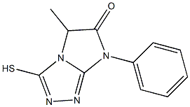 3-Mercapto-5-methyl-7-phenyl-7H-imidazo[2,1-c]-1,2,4-triazol-6(5H)-one 结构式