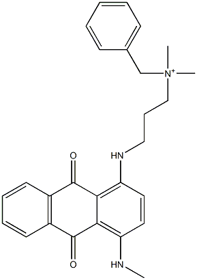 N-[3-[[(9,10-Dihydro-4-methylamino-9,10-dioxoanthracen)-1-yl]amino]propyl]-N,N-dimethylbenzenemethanaminium 结构式