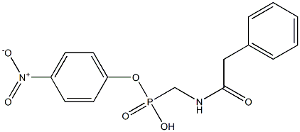 [[(Phenylacetyl)amino]methyl]phosphonic acid p-nitrophenyl ester 结构式