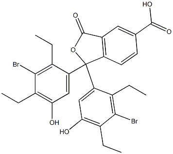 1,1-Bis(3-bromo-2,4-diethyl-5-hydroxyphenyl)-1,3-dihydro-3-oxoisobenzofuran-5-carboxylic acid 结构式