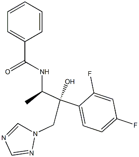 N-[(1R,2R)-2-(2,4-Difluorophenyl)-2-hydroxy-1-methyl-3-(1H-1,2,4-triazol-1-yl)propyl]benzamide 结构式