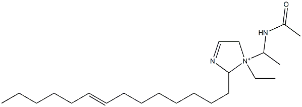 1-[1-(Acetylamino)ethyl]-1-ethyl-2-(8-tetradecenyl)-3-imidazoline-1-ium 结构式