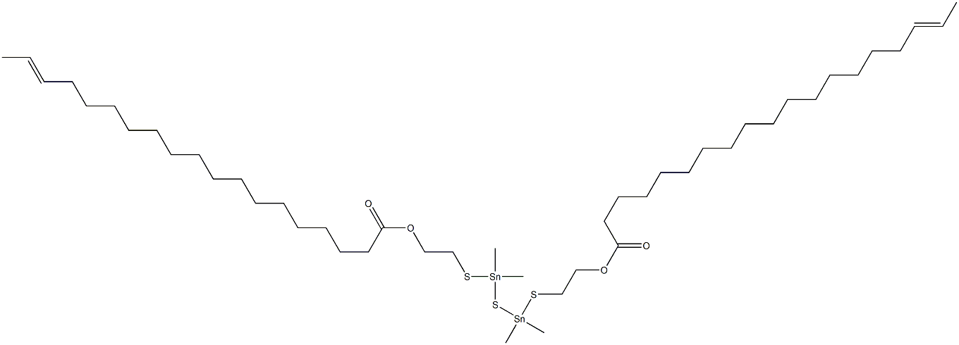 Bis[dimethyl[[2-(16-octadecenylcarbonyloxy)ethyl]thio]stannyl] sulfide 结构式