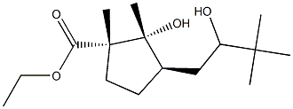 (1S,2R,3R)-2-Hydroxy-3-(2-hydroxy-3,3-dimethylbutyl)-1,2-dimethylcyclopentanecarboxylic acid ethyl ester 结构式