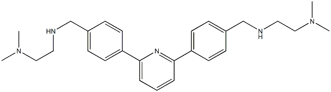 2,2'-[Pyridine-2,6-diylbis(4,1-phenylenemethyleneimino)]bis(N,N-dimethylethanamine) 结构式