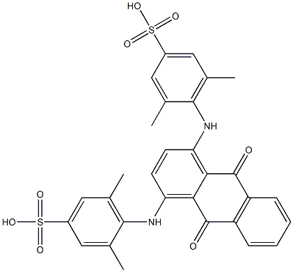 4,4'-[[(9,10-Dihydro-9,10-dioxoanthracene)-1,4-diyl]bis(imino)]bis[3,5-dimethylbenzenesulfonic acid] 结构式