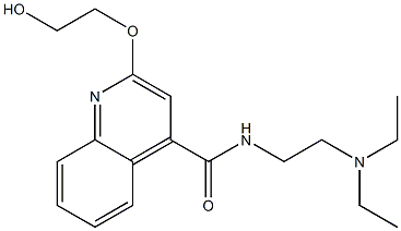 2-(2-Hydroxyethoxy)-N-[2-(diethylamino)ethyl]-4-quinolinecarboxamide 结构式