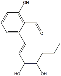 2-(3,4-Dihydroxy-1,5-heptadienyl)-6-hydroxybenzaldehyde 结构式