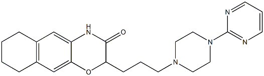 2-[3-[4-(Pyrimidin-2-yl)piperazin-1-yl]propyl]-6,7,8,9-tetrahydro-2H-naphth[2,3-b][1,4]oxazin-3(4H)-one 结构式