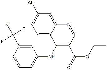 4-[[3-(Trifluoromethyl)phenyl]amino]-7-chloroquinoline-3-carboxylic acid ethyl ester 结构式