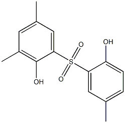 2,2'-Dihydroxy-3,5,5'-trimethyl[sulfonylbisbenzene] 结构式
