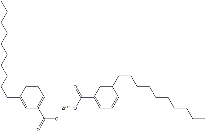 Bis(3-decylbenzoic acid)zinc salt 结构式