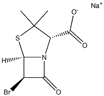 6-Bromopenicillanic acid sodium salt 结构式