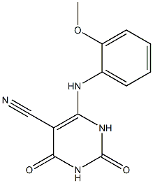 6-(2-Methoxyanilino)-1,2,3,4-tetrahydro-2,4-dioxopyrimidine-5-carbonitrile 结构式