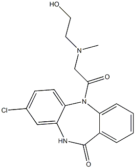 8-Chloro-5-[[N-methyl-N-(2-hydroxyethyl)amino]acetyl]-5,10-dihydro-11H-dibenzo[b,e][1,4]diazepin-11-one 结构式