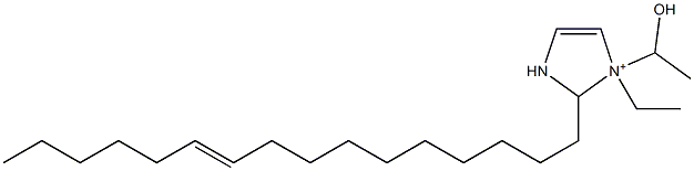 1-Ethyl-2-(10-hexadecenyl)-1-(1-hydroxyethyl)-4-imidazoline-1-ium 结构式