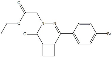 4,5-Ethylene-3-(4-bromophenyl)-5,6-dihydro-6-oxopyridazine-1(4H)-acetic acid ethyl ester 结构式