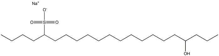 18-Hydroxyhenicosane-5-sulfonic acid sodium salt 结构式