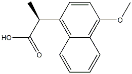 [S,(+)]-2-(4-Methoxy-1-naphtyl)propionic acid 结构式