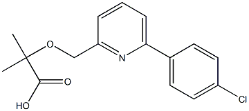 2-[[6-(4-Chlorophenyl)-2-pyridinyl]methoxy]-2-methylpropionic acid 结构式