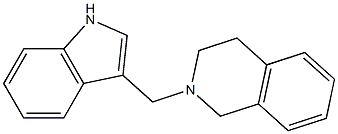 1,2,3,4-Tetrahydro-2-[(1H-indol-3-yl)methyl]isoquinoline 结构式