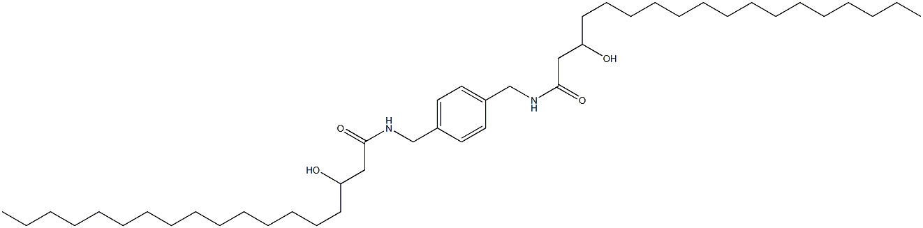 N,N'-(1,4-Phenylenebismethylene)bis(3-hydroxystearamide) 结构式