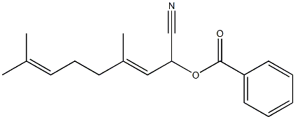 Benzoic acid 1-cyano-3,7-dimethyl-2,6-octadienyl ester 结构式
