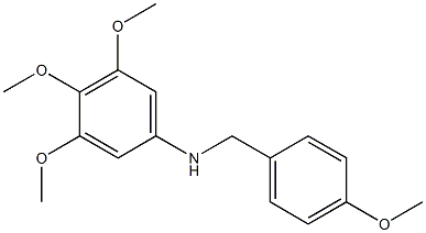 4-Methoxy-N-(3,4,5-trimethoxyphenyl)benzenemethanamine 结构式