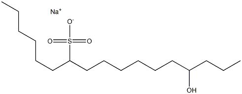 14-Hydroxyheptadecane-7-sulfonic acid sodium salt 结构式