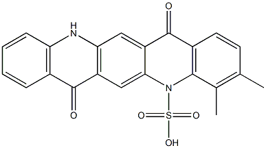 5,7,12,14-Tetrahydro-3,4-dimethyl-7,14-dioxoquino[2,3-b]acridine-5-sulfonic acid 结构式