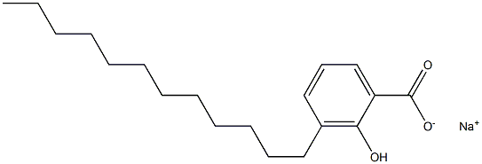 3-Dodecyl-2-hydroxybenzoic acid sodium salt 结构式