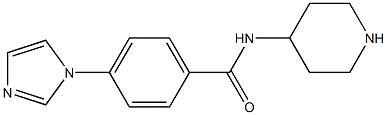 4-(1H-Imidazol-1-yl)-N-(4-piperidinyl)benzamide 结构式