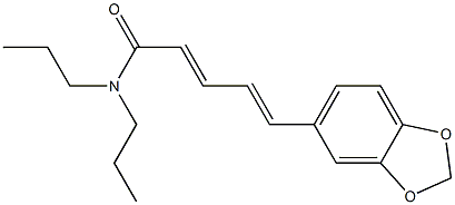 5-(3,4-Methylenebisoxyphenyl)-N,N-dipropyl-2,4-pentadienamide 结构式