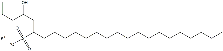 4-Hydroxytetracosane-6-sulfonic acid potassium salt 结构式