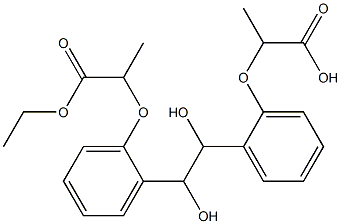 2,2'-[(1,2-Dihydroxyethylene)bis(2,1-phenyleneoxy)]bis(propanoic acid ethyl) ester 结构式