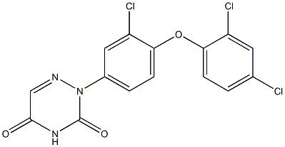 2-[3-Chloro-4-(2,4-dichlorophenoxy)phenyl]-1,2,4-triazine-3,5(2H,4H)-dione 结构式