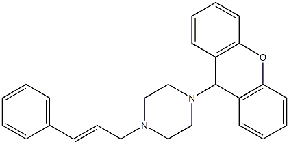 9-(4-Cinnamyl-1-piperazinyl)-9H-xanthene 结构式
