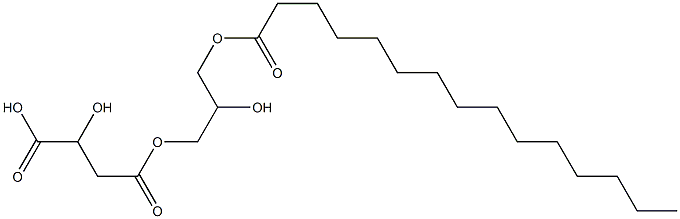 L-Malic acid hydrogen 4-(2-hydroxy-3-pentadecanoyloxypropyl) ester 结构式