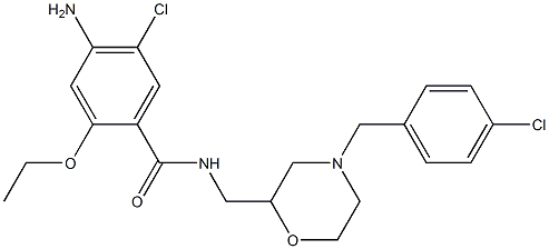 4-Amino-5-chloro-2-ethoxy-N-[[4-(4-chlorobenzyl)-2-morpholinyl]methyl]benzamide 结构式