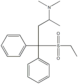 (-)-3-(Dimethylamino)-1,1-diphenyl-1-(ethylsulfonyl)butane 结构式
