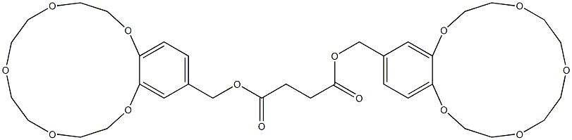 Succinic acid bis[(2,3,5,6,8,9,11,12-octahydro-1,4,7,10,13-benzopentaoxacyclopentadecin)-15-ylmethyl] ester 结构式