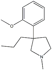 3-(o-Methoxyphenyl)-1-methyl-3-propylpyrrolidine 结构式