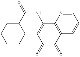 8-[(Cyclohexylcarbonyl)amino]quinoline-5,6-dione 结构式