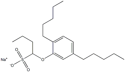 1-(2,5-Dipentylphenoxy)butane-1-sulfonic acid sodium salt 结构式