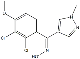 (Z)-(2,3-Dichloro-4-methoxyphenyl)(1-methyl-1H-pyrazol-4-yl) ketone oxime 结构式