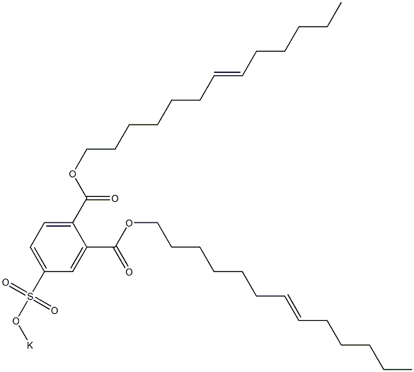 4-(Potassiosulfo)phthalic acid di(7-tridecenyl) ester 结构式