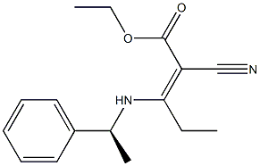 2-Cyano-3-[[(S)-1-phenylethyl]amino]-2-pentenoic acid ethyl ester 结构式