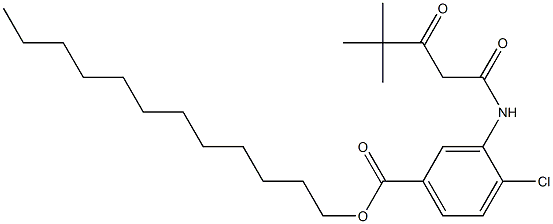 4-Chloro-3-(4,4-dimethyl-1,3-dioxopentylamino)benzoic acid dodecyl ester 结构式