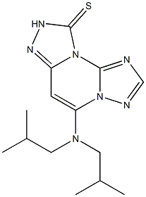 5-Diisobutylaminobis[1,2,4]triazolo[1,5-a:4',3'-c]pyrimidine-9(8H)-thione 结构式